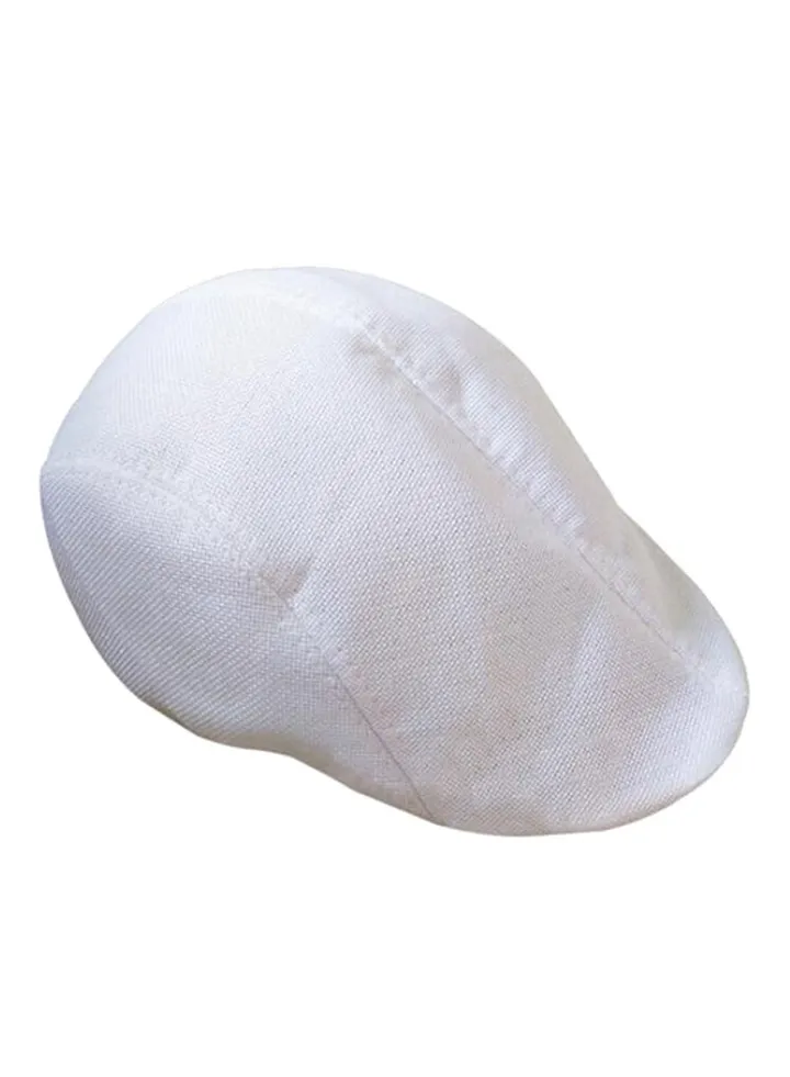 Golf Style Beret Hat White