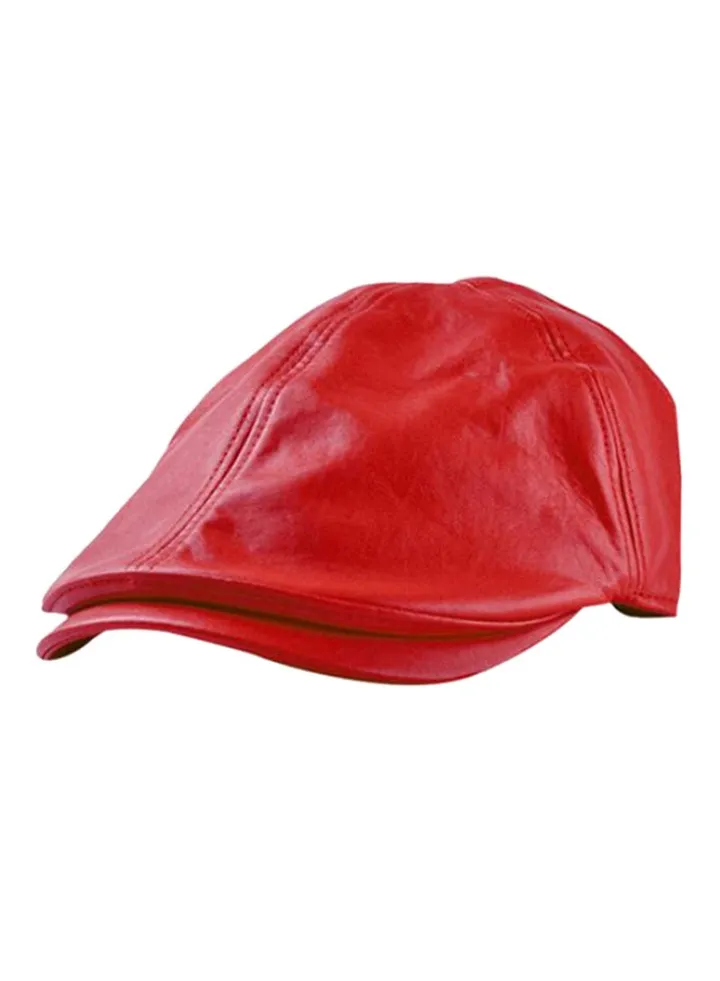 Peaked Golf Hat Red
