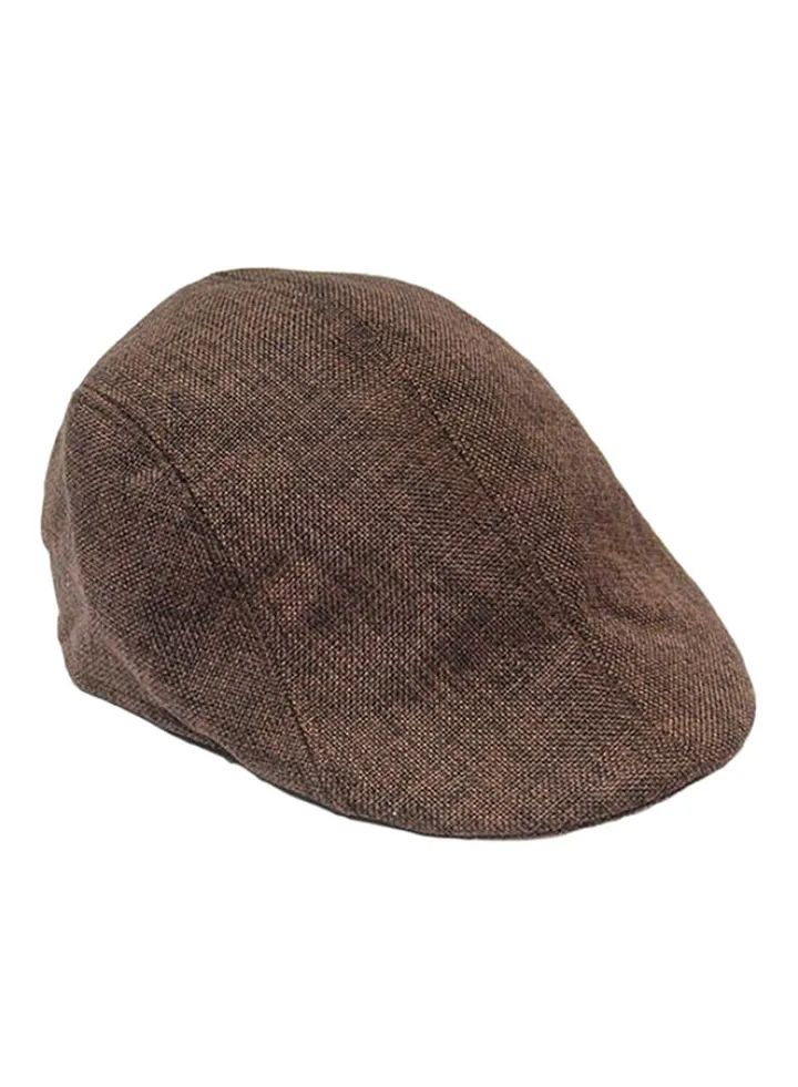 Peaked Golf Cap Brown