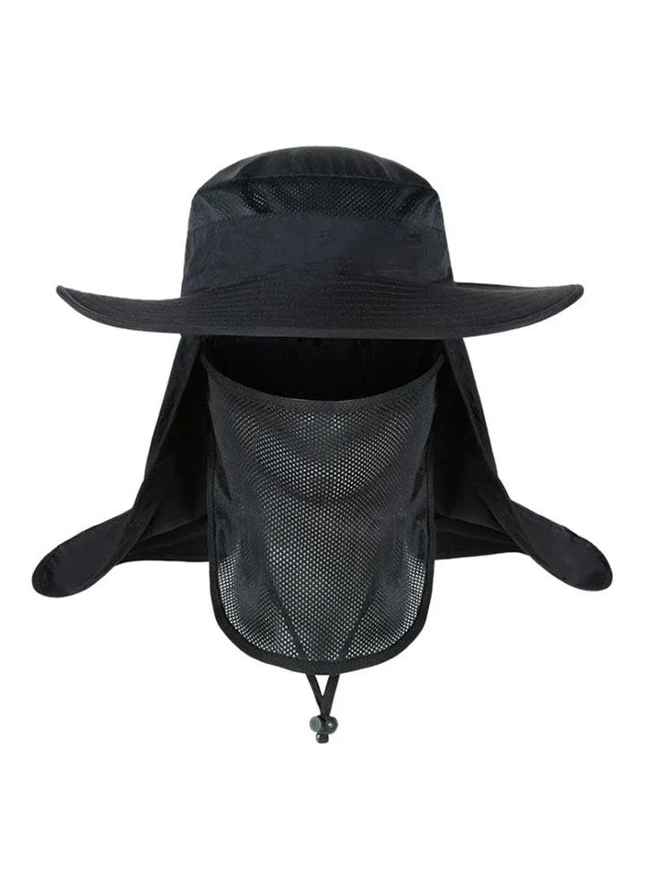 Jungle Windbreak Mosquito Fisherman Hat Black