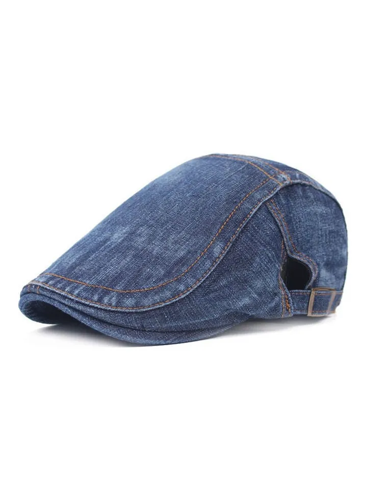 Adjustable Dark Denim Flat Caps Multicolour