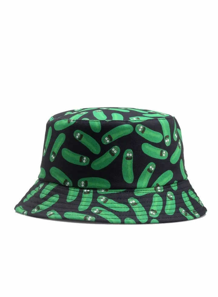 Bucket Hat, Cartoon Cucumber Print Hat, Reversible Summer Sun Cap for Women Men Outdoor Travel