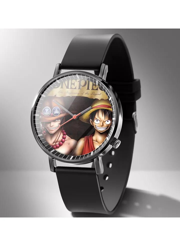 Anime One Piece pattern kids watch silicone strap suitable for kids gift watches of all ages