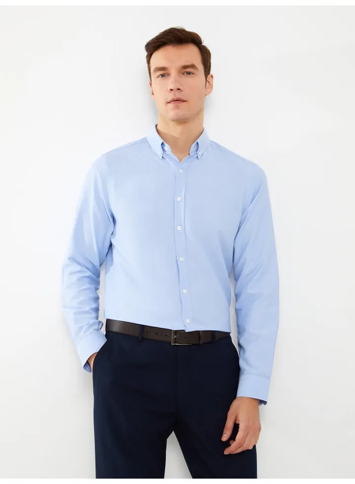 Slim Fit Long Sleeve Oxford Men's Shirt