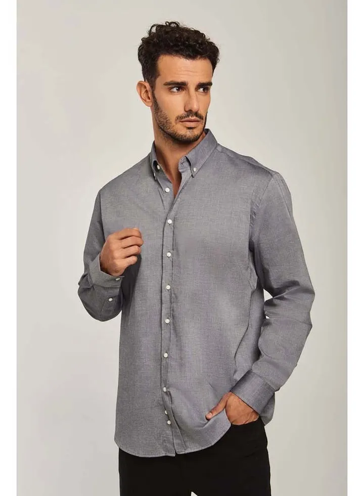 Fancy Casual Long Sleeve Oxford Cotton Shirt
