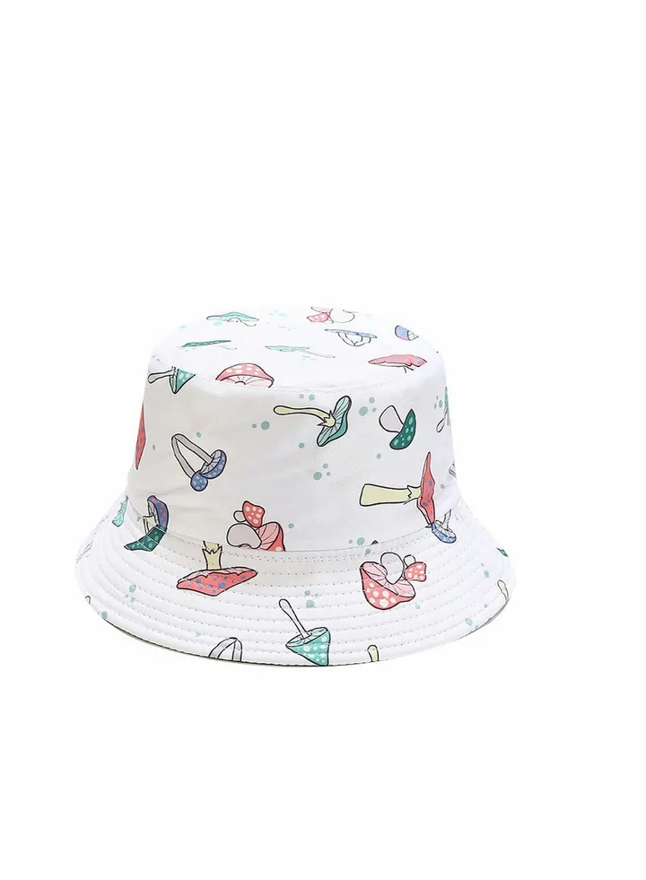 Bucket Hat, Fashion Mushroom Pattern Hat, Reversible Summer Sun Cap for Women Men Outdoor Travel