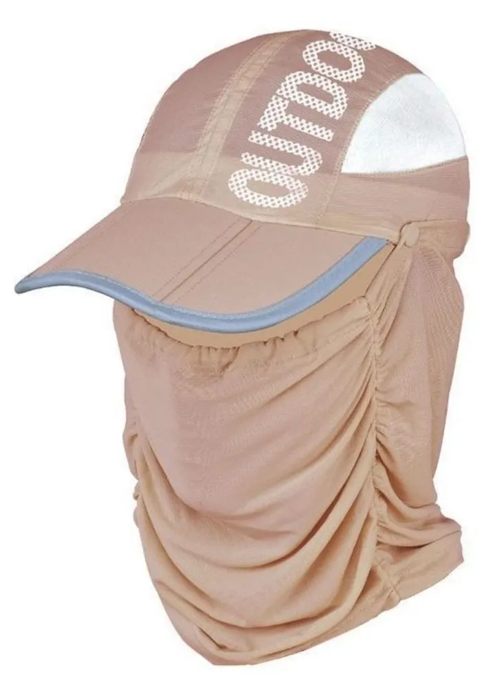 Face Cover Hat Sun Hat with Breathable Removable Foldable Neck Flap Mask Mosquito Repe