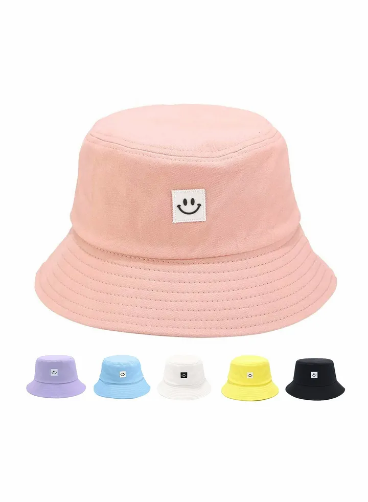 Bucket Hat Summer Travel Bucket Cap Beach Sun Hat Smile Visor for Women Men Teens (Smiling Face)