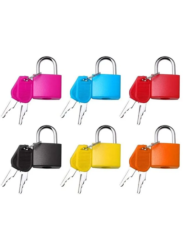 6 Pcs Suitcase Locks with Keys Luggage Padlocks Mini Keyed Padlock