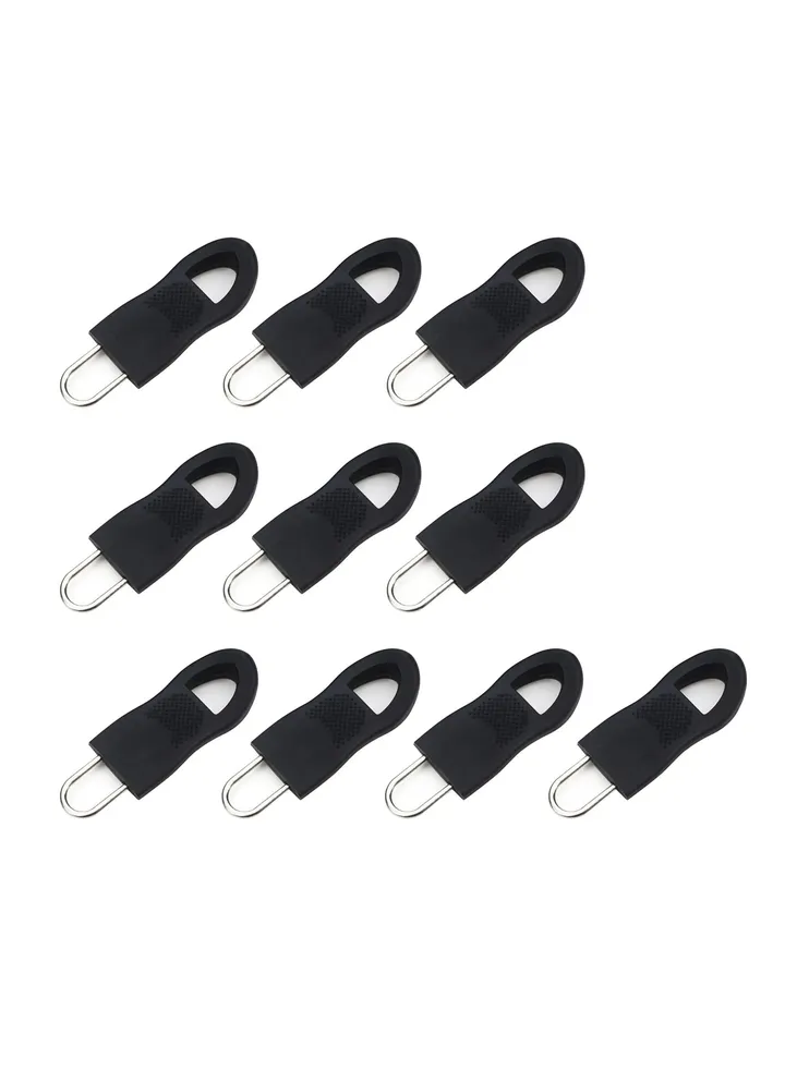 Zipper Pulls, 40PCS Black Universal Zipper Pulls, Tabs Detachable Zipper Repair Kit for Luggage, Backpacks, Jackets, Clothes, Boots, Purse, Coat, Suitcase (Large+Small)
