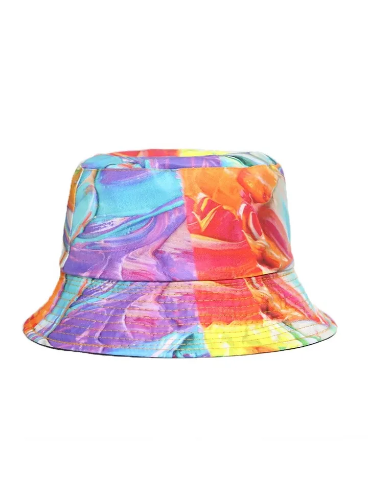 Graffiti Printed Sunscreen Fisherman Hat