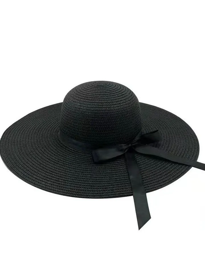 New Big Eave Road Flying Straw Hat Foldable Sun Visor