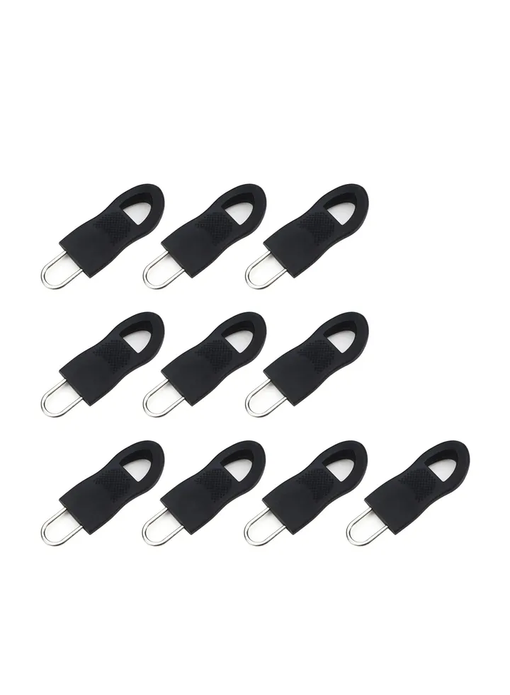 Zipper Pulls, 40PCS Black Universal Zipper Pulls, Tabs Detachable Zipper Repair Kit for Luggage, Backpacks, Jackets, Clothes, Boots, Purse, Coat, Suitcase (Large+Small)