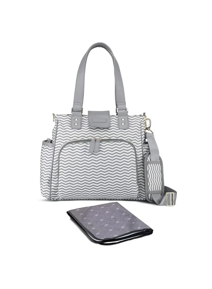 Jane Diaper Bag Wt Usb Grey Grey L Diaper Bag