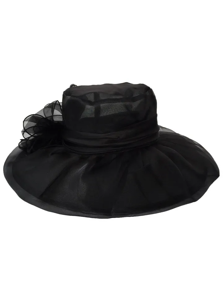 New Organza Large Brim Sunvisor Hat Foldable UV Resistant Beach Hat