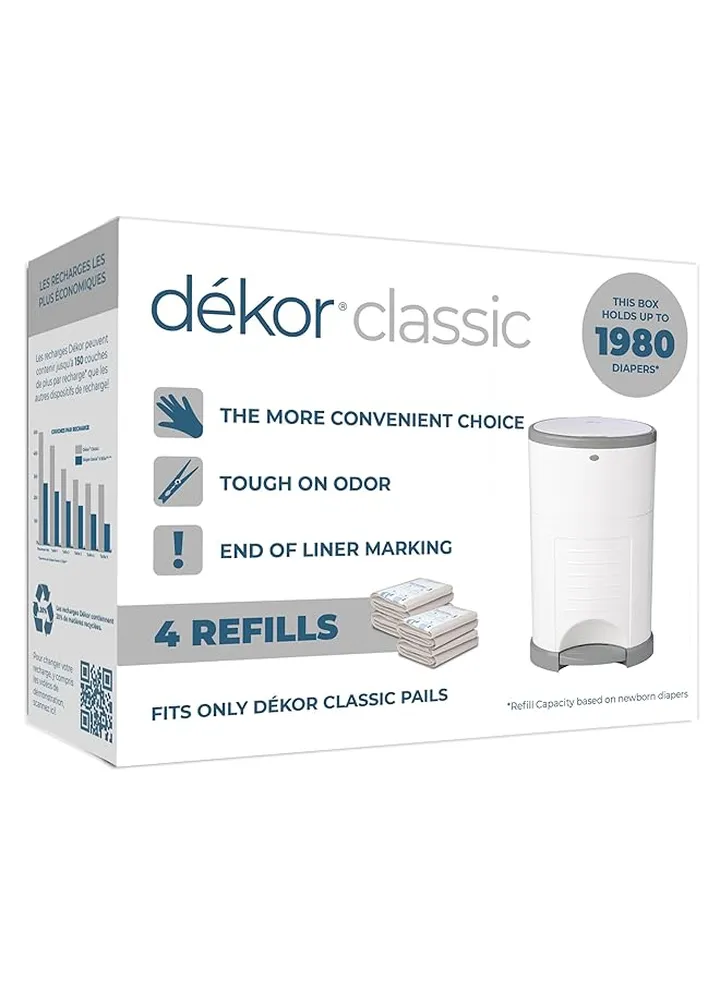 Diaper Classic Diaper Pail Liner Refills 4 Pack