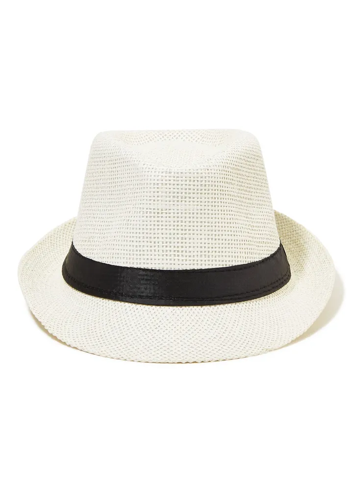 Summer Beach Sun Hat White/Black