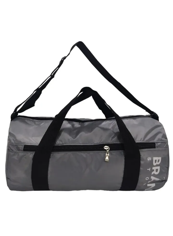Canvas Large Duffle Gym Bag -Brand Stores- Grey