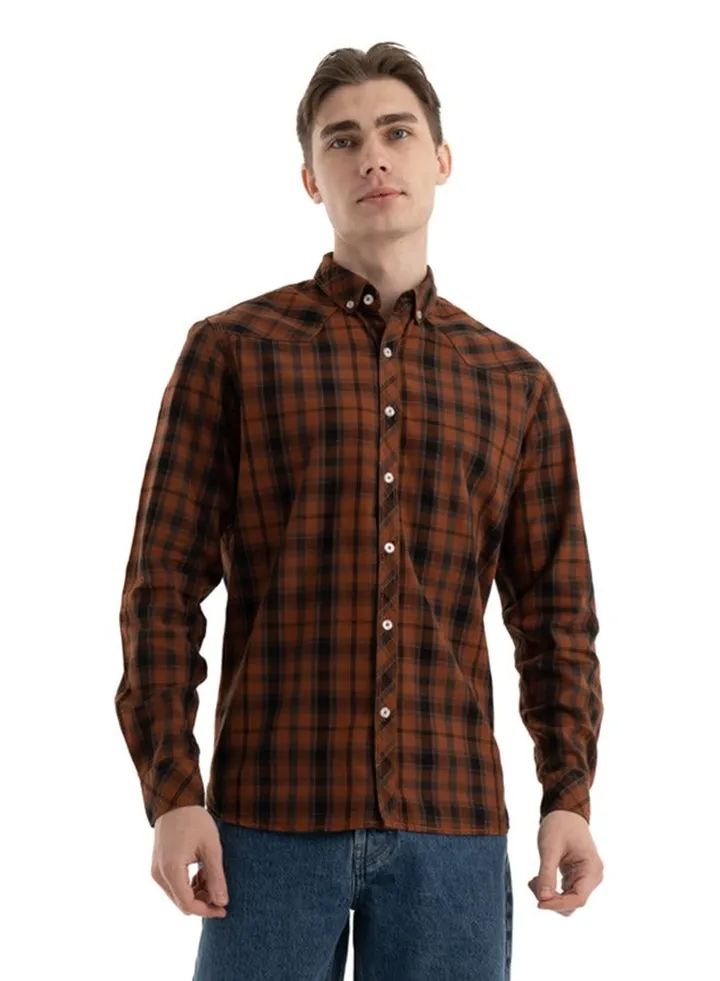 Shirt Men's, Stylish, Oxford Cotton ,Honey , Multicolor