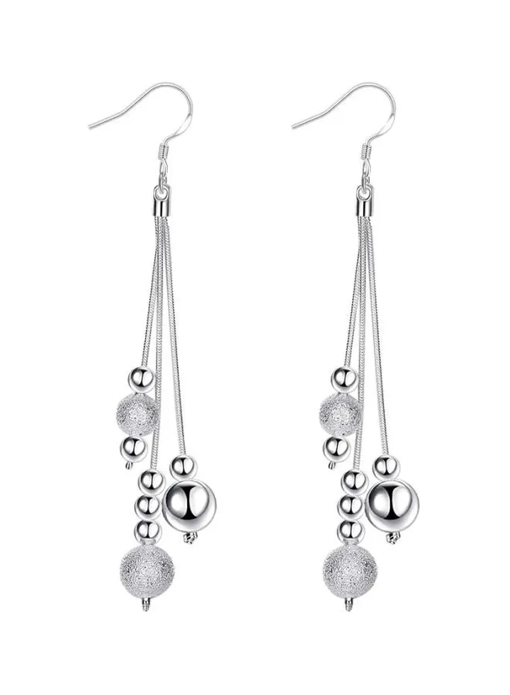 Silver Water Drop Dangle Earrings