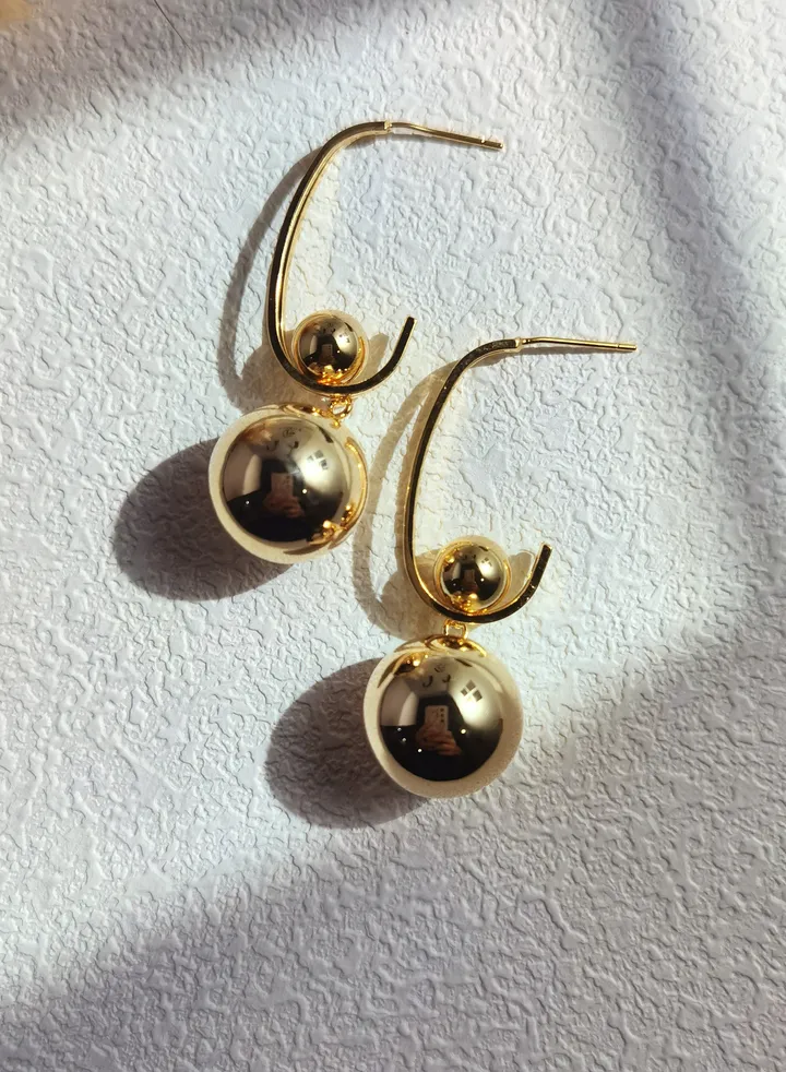 Big clearance sale,Gold small round ball earrings