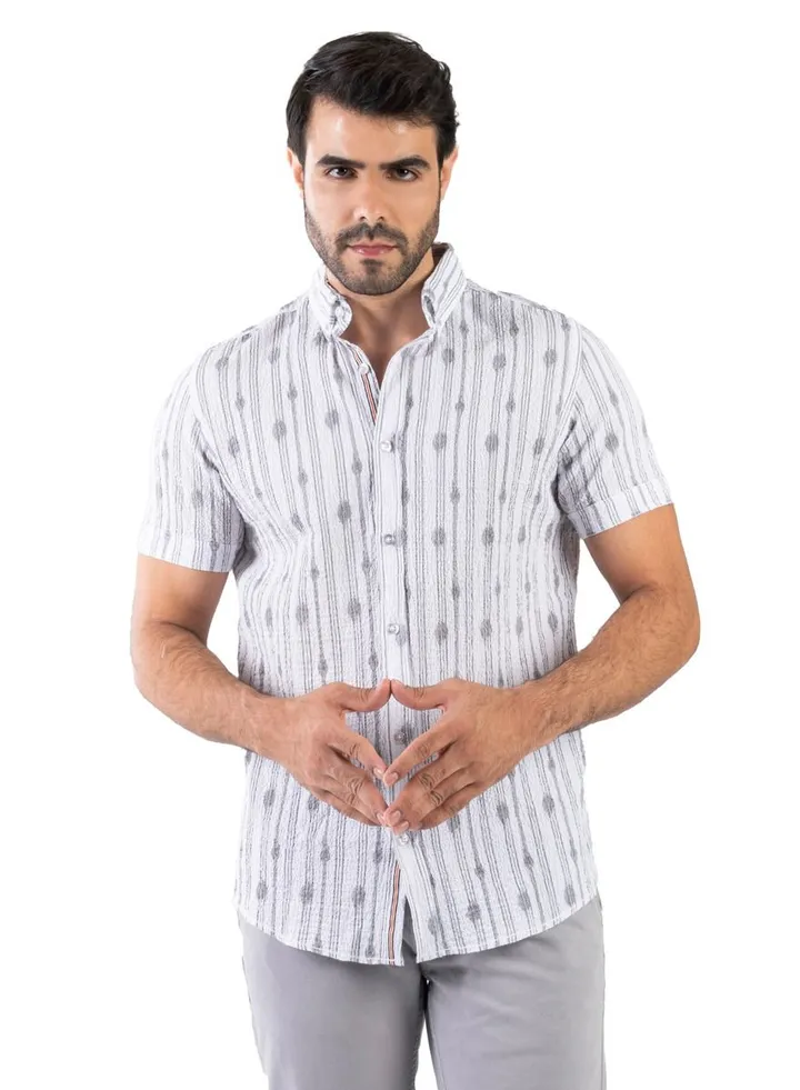 Men's Shirt- Gray - multicolor