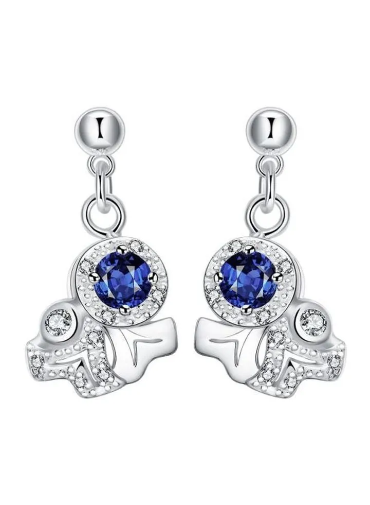 Art Geometry Stone Studded Dangle Earrings