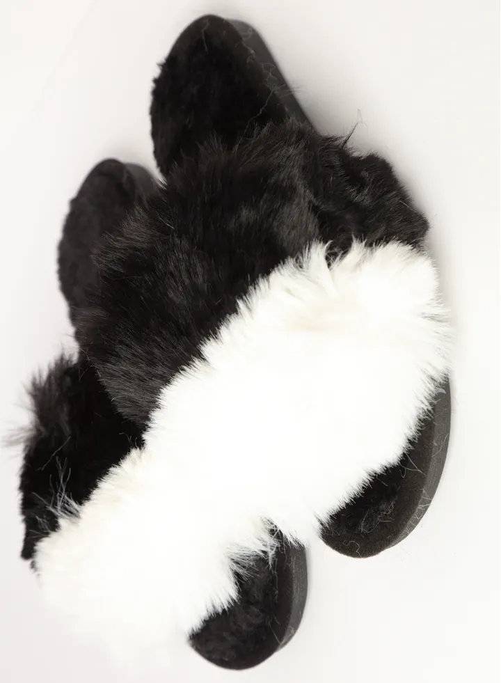 Women Slide Slipper Non-Slip Soft Velvet Platform Breathable Comfortable Open Toe for Indoor Use
