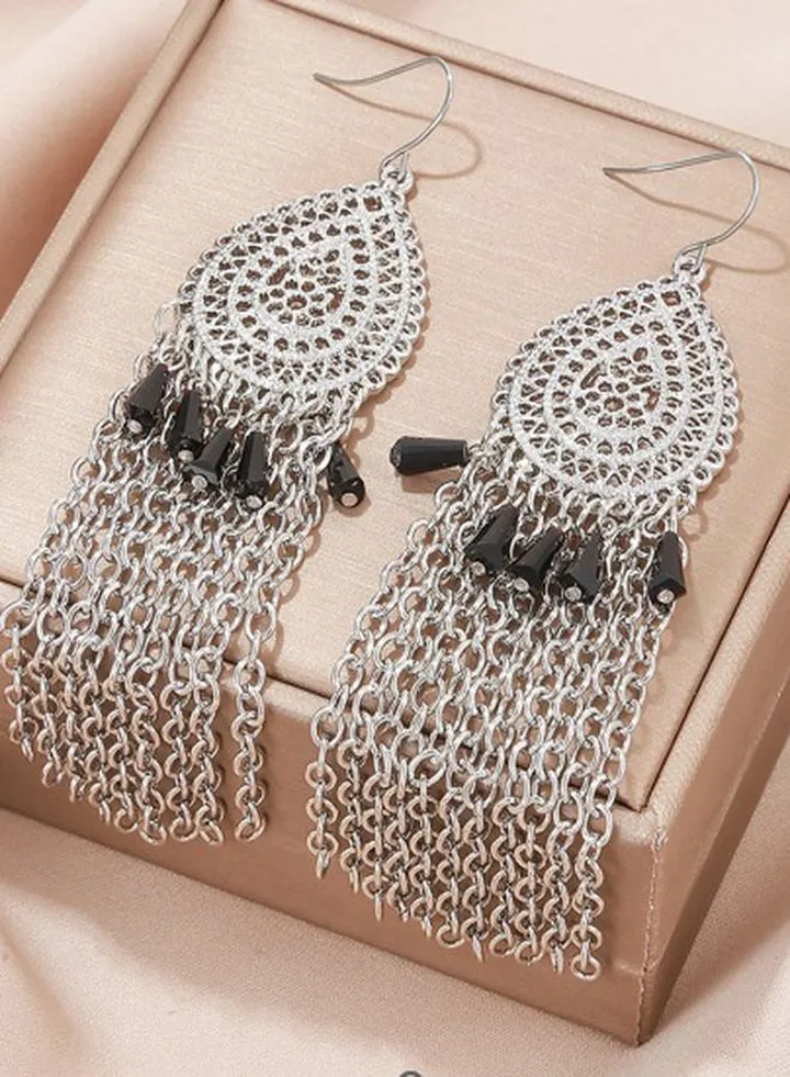 Teardrop Tassel Earrings