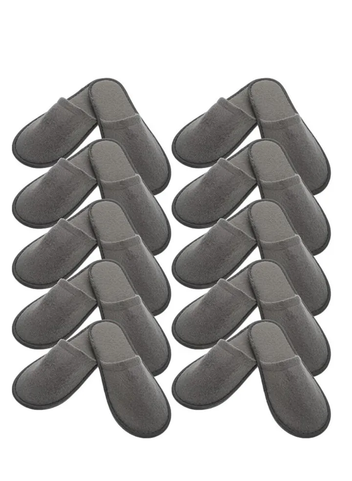 10 Pairs Disposable Slippers Disposable Spa Slippers Unisex Spa Slippers for Hotel Travel Home Guest Massage Supplies