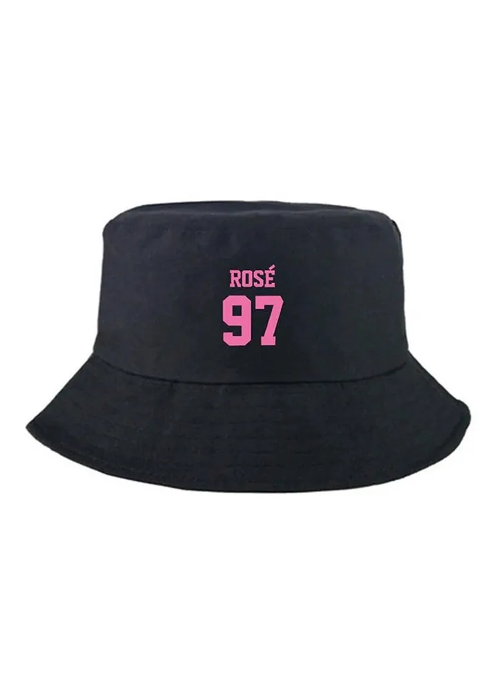 Printed Cotton Hat Black