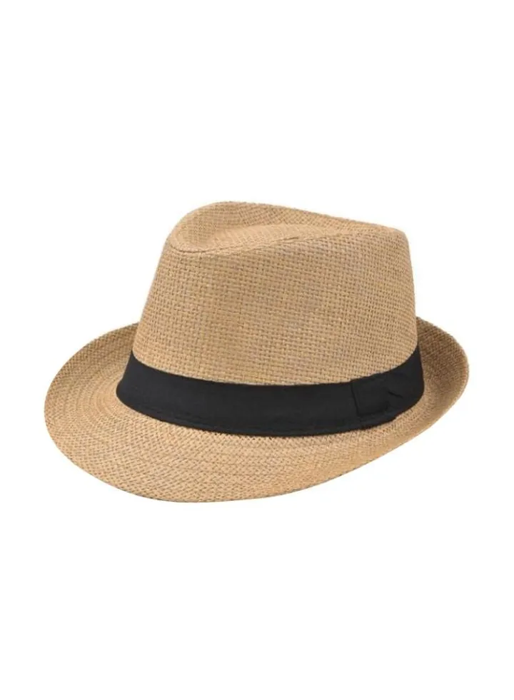 Straw Casual Sun Hat Brown/Black