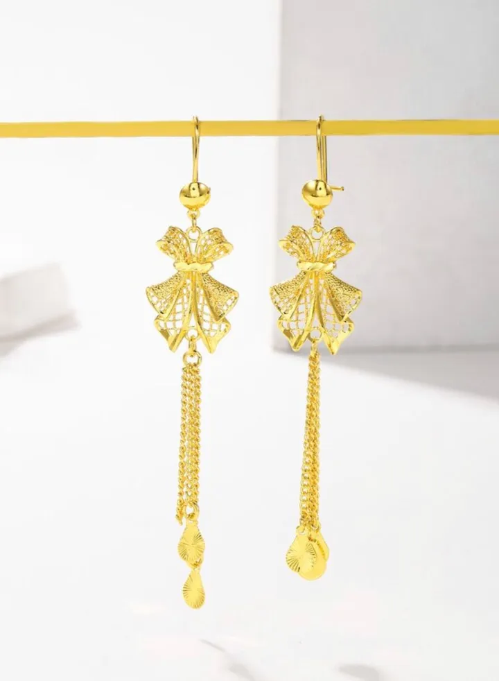 Elegant 21k Gold Plated Earrings For Women