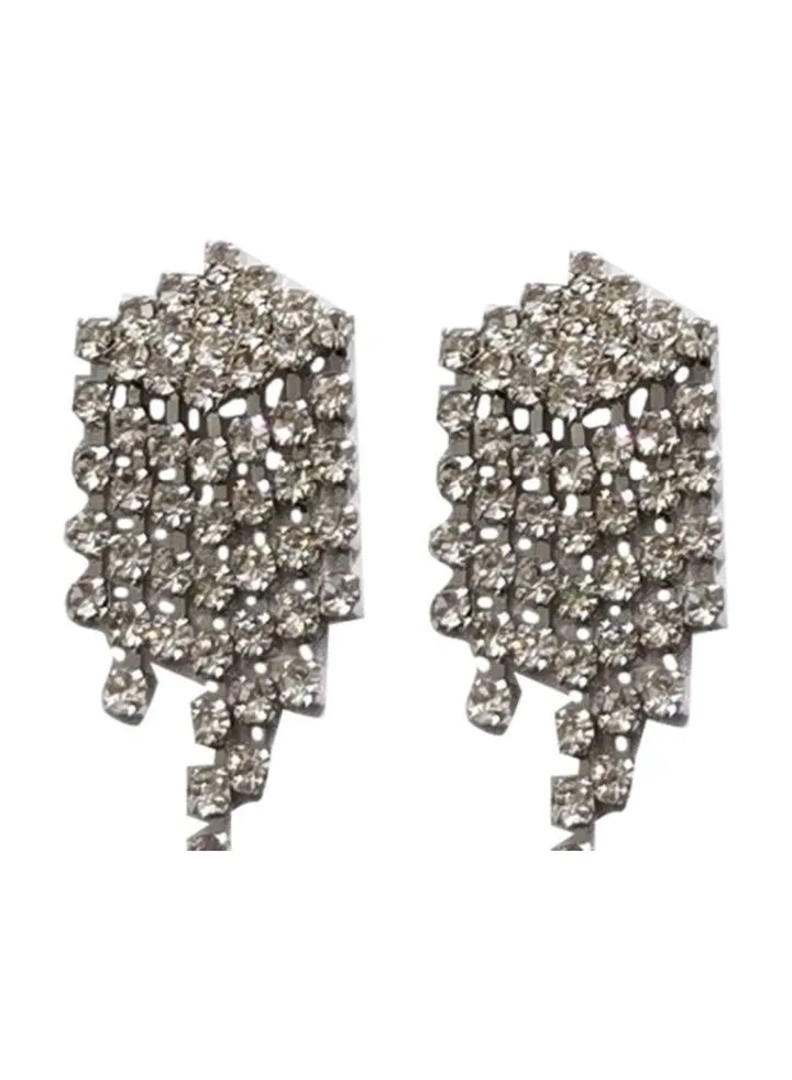 925 Sterling Silver Diamond Studded Earrings