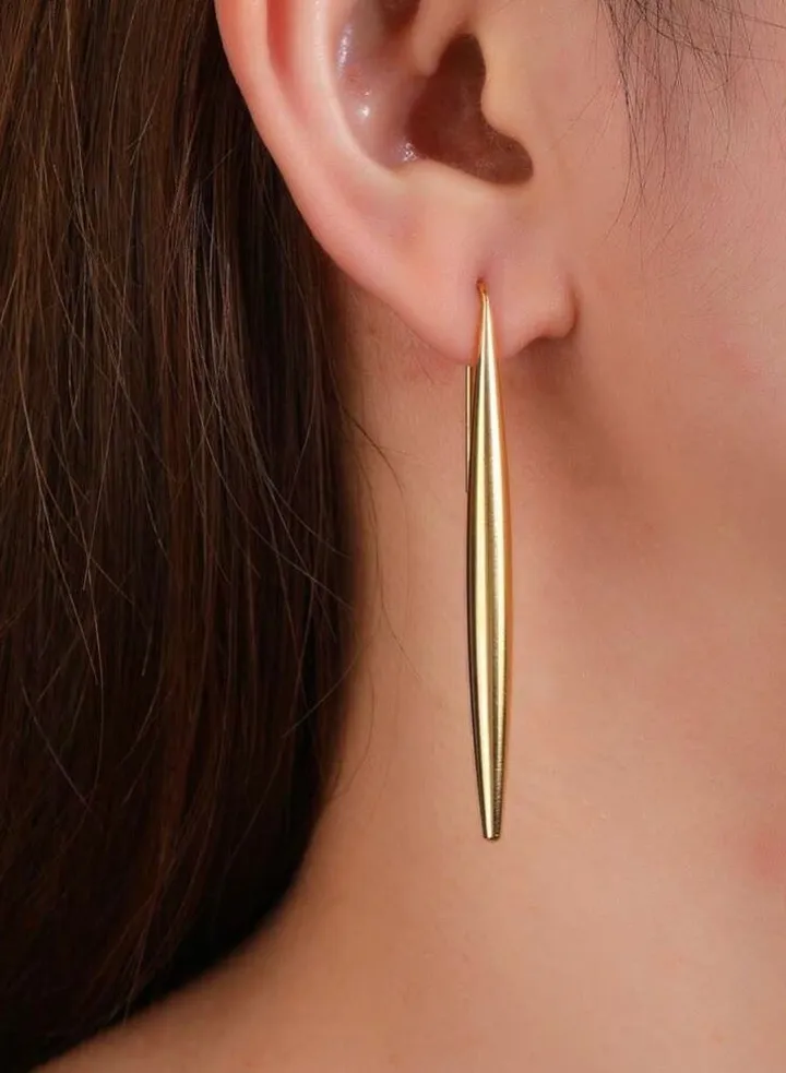 Elegant Stainless Steel Gold Plated Earrings For Women