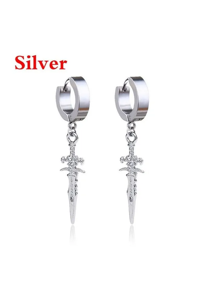 1 Pair Cool Punk Stud Earrings Fashion Hip Hop For Men And Women