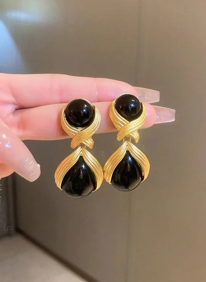 Elegant Gold Plated Drop Earrings