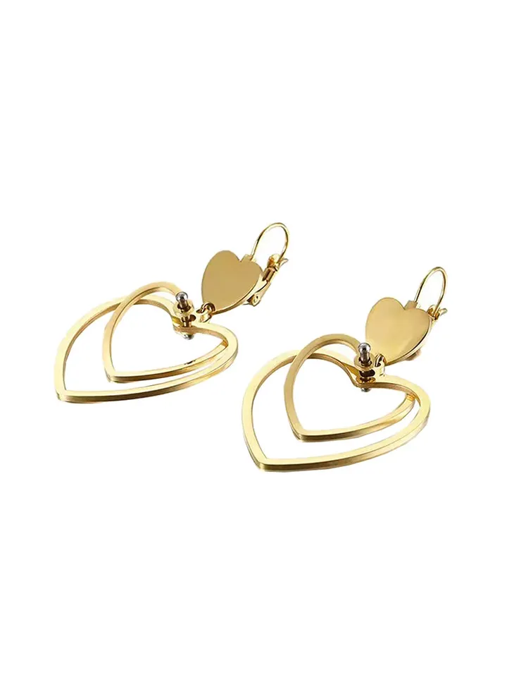 Women's Stainless Steel Gold Earrings - LC.E.01079.110