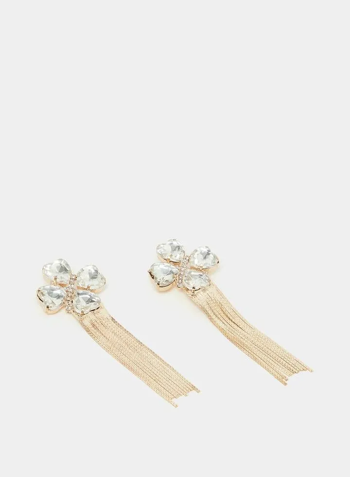 Flower Tassel Earrings