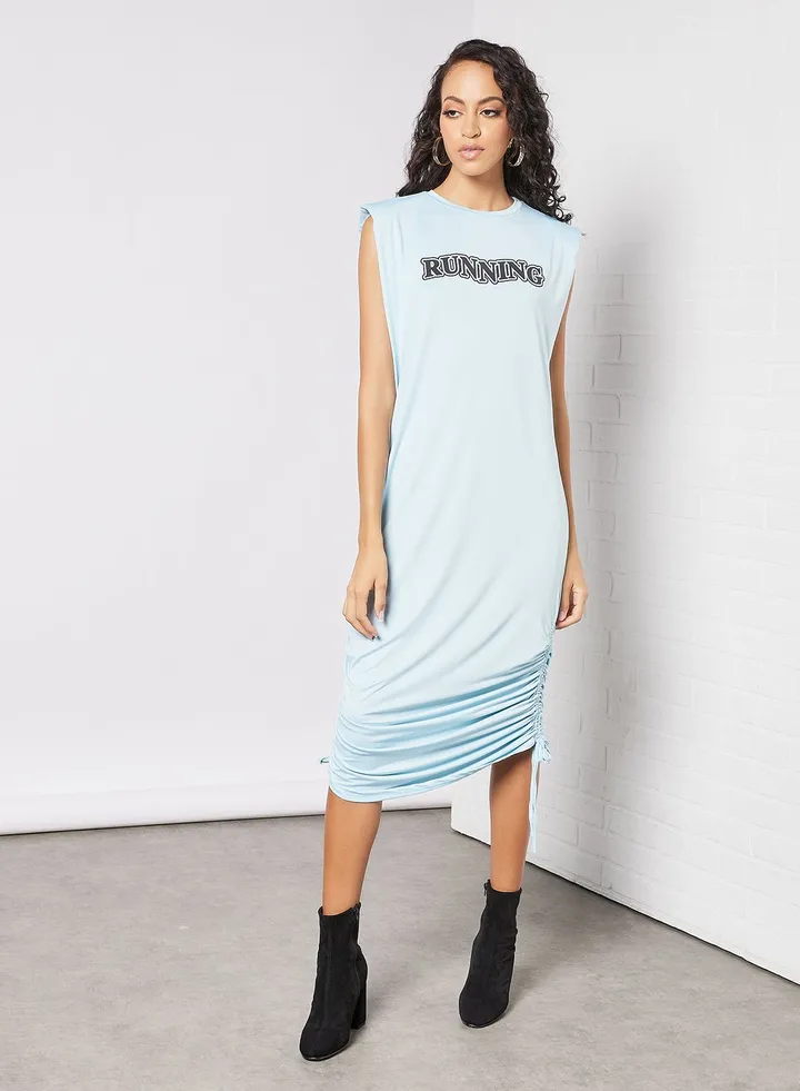 Casual Raglan Sleeve Maxi Solid Knit Long Evening Maxi Dress 42 Lite Turquoise