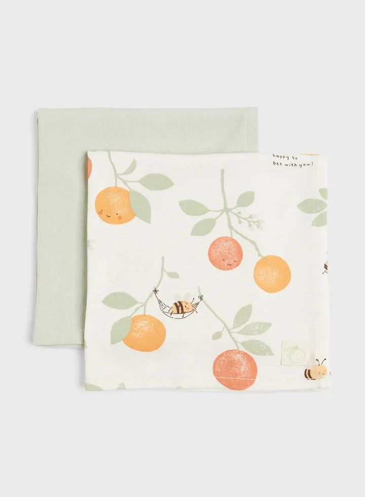 2-Pack Cotton Comfort Blankets-40X40