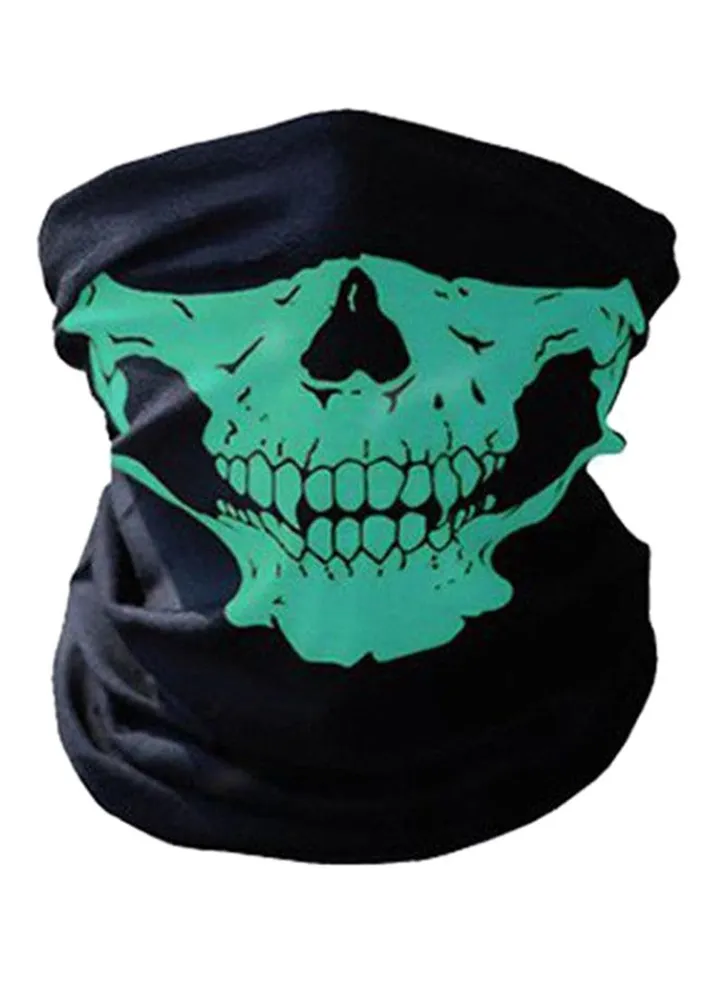 Skeleton Skull Headband Green/Black