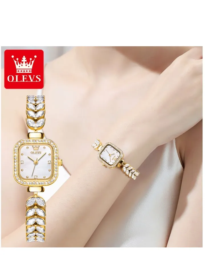 Watches for Women Fashion Quartz Stainless Steel Water Resistant Watch Gold 9987