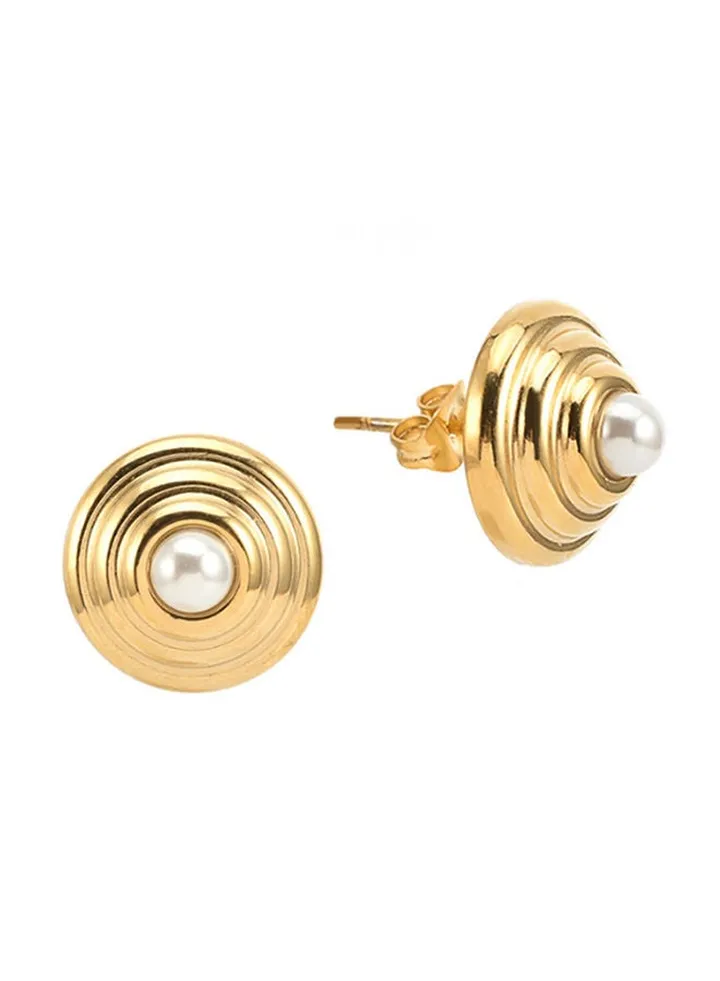 Women's Stainless Steel Gold Earrings - LC.E.01204.110