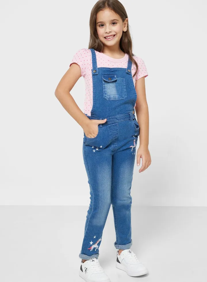 Girls Dungarees