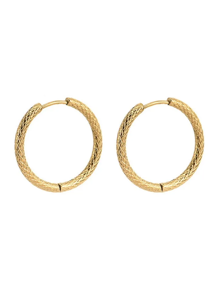 Women's Stainless Steel Gold Earrings - LC.E.01299.110