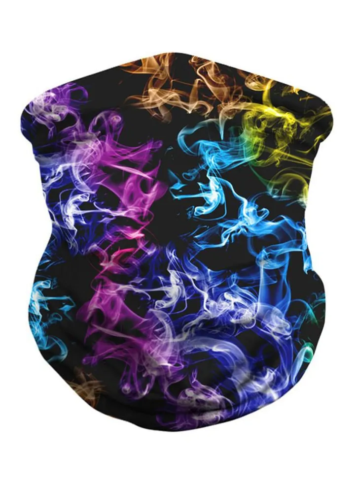 3D Digital Printed Face Mask Black/Blue/Purple