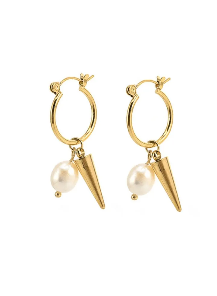 Women's Stainless Steel Gold Earrings - LC.E.01202.110
