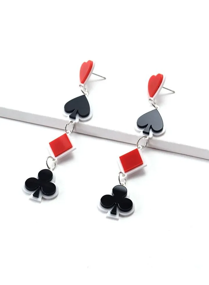 Playing Cards Acrylic Earrings
