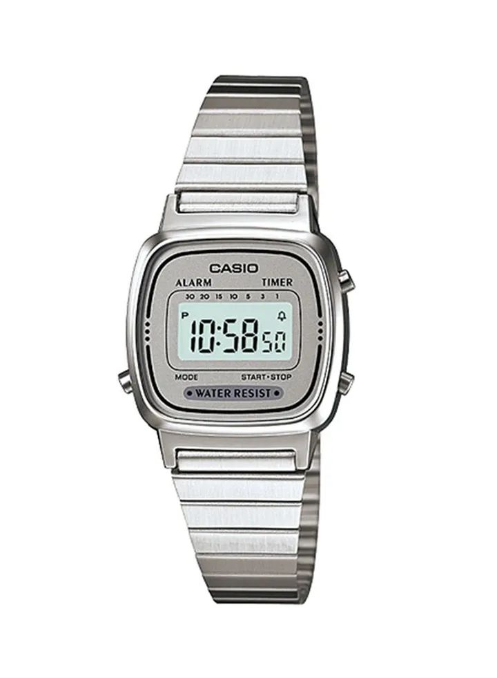 Women's Women's Vintage Digital Watch LA670WA-7DF Silver